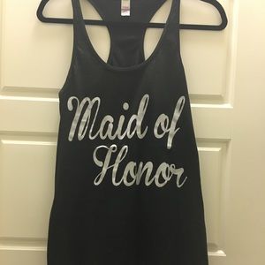 Maid of honor black tank